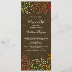 Whimsical Fall Wedding Program Programme