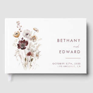 Whimsical Fall Wildflower Wedding Guestbook