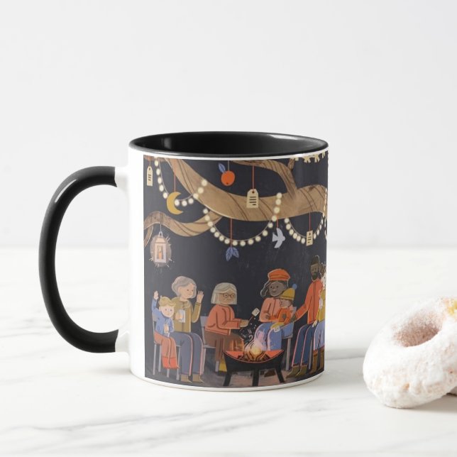 Whimsical Family Campfire – Kind Ones Cosy Moments Mug (With Donut)