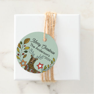 Whimsical Family Christmas | Deer & Stars Favour Tags