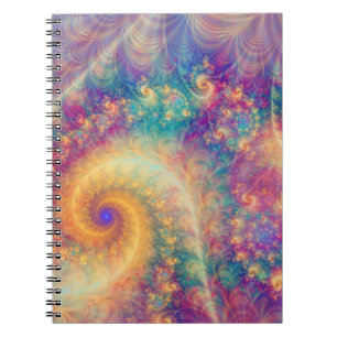 Whimsical Fantasy Abstract Fractal Vortex Art Notebook