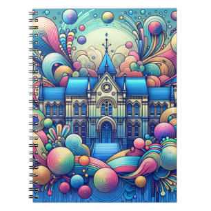Whimsical Fantasy Building Art Notebook