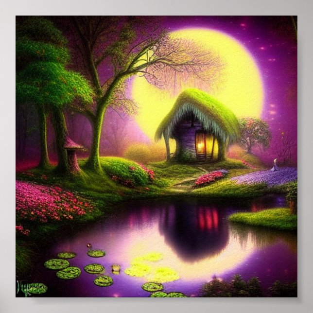 Whimsical fantasy cottage poster (Front)