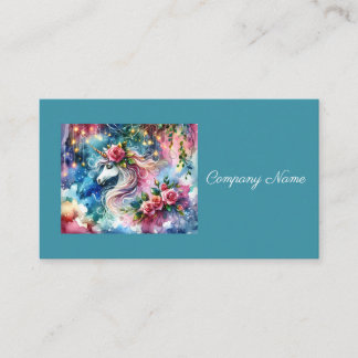 Whimsical Fantasy Unicorn Business Card