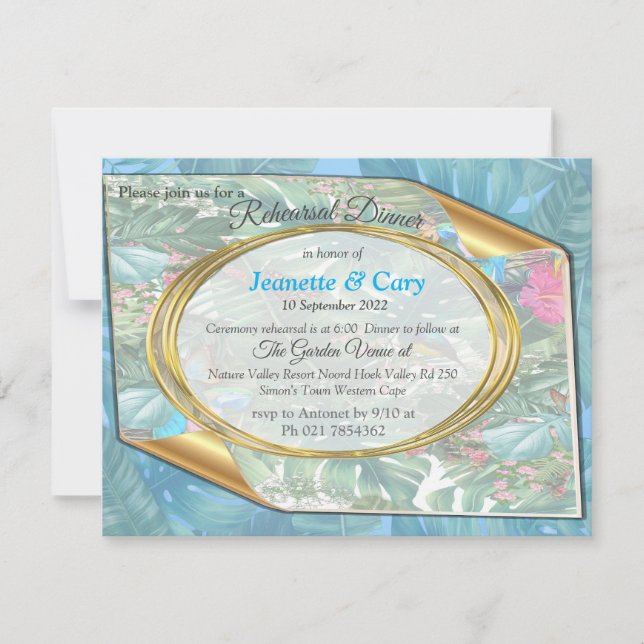 Whimsical Fantasy World with a Tropical Flavour Invitation (Front)