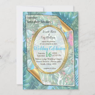Whimsical Fantasy World with a Tropical Flavour Invitation