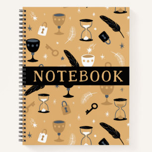 Whimsical Feathers Hourglass Retro Notebook
