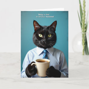 Whimsical Feline Father Card