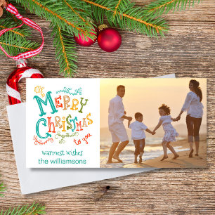 Whimsical, Festive & Fun Christmas Holiday Photo Card