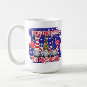 Whimsical Fireworks Gnomes Coffee Mug