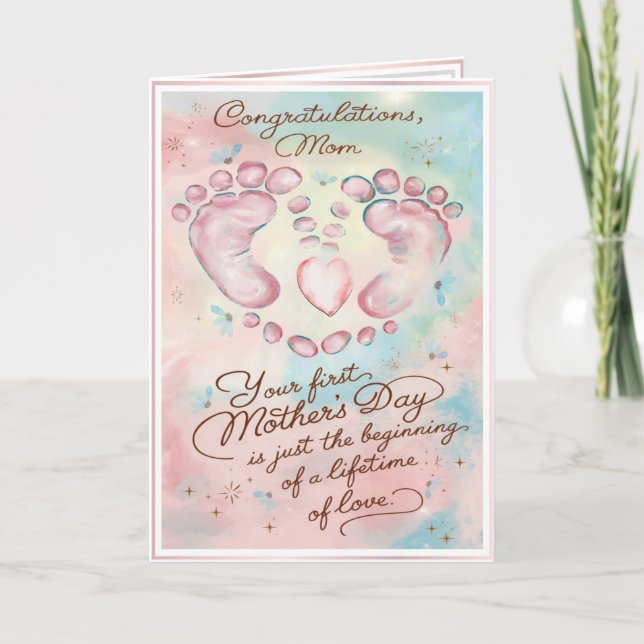 Whimsical First Time Mum Mother's Day Card (Front)