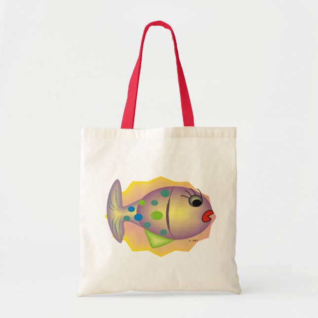 Whimsical Fish Art Gifts by gail gabel Tote Bag (Front)