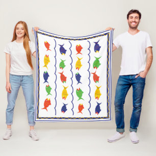 Whimsical Fish Throw blanket