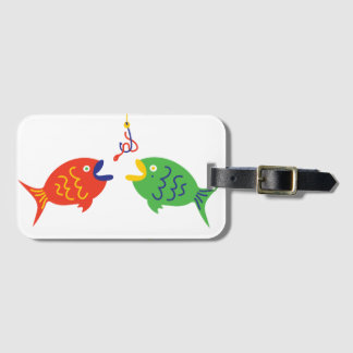 Whimsical Fishing Luggage Tag