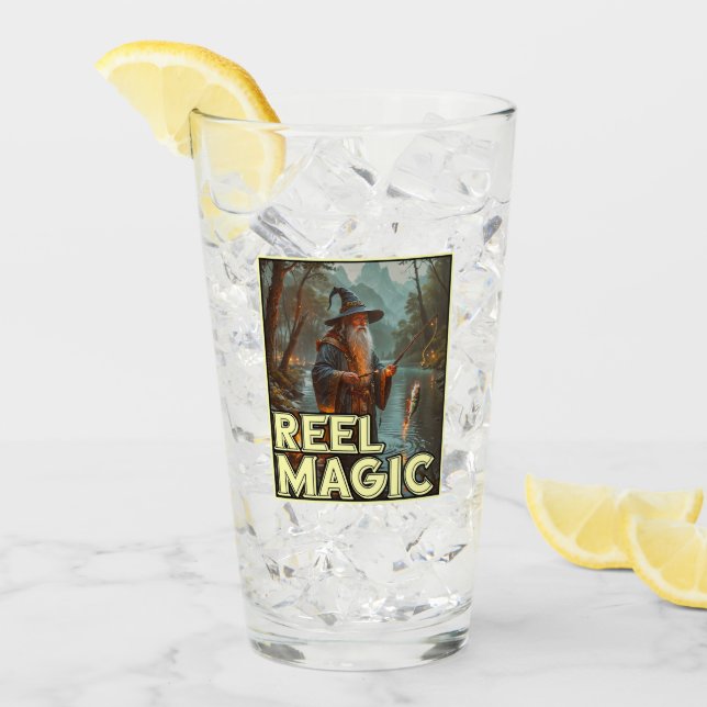 Whimsical Fishing Wizard Glass (Front Ice)