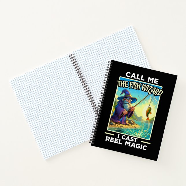 Whimsical Fishing Wizard Notebook (Inside)