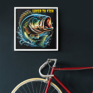 Whimsical Fishy A Mouthy Design Poster