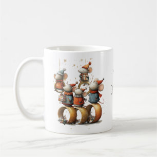 Whimsical Five Gold Rings 12 Days Christmas 11oz Coffee Mug