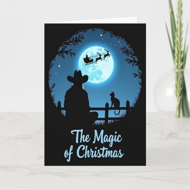 Whimsical Flight Christmas Card (Front)