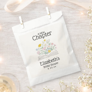 Whimsical Floral A New Chapter Bridal Shower Favour Bags