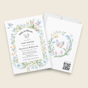 Whimsical Floral Arch Baby Shower Invite