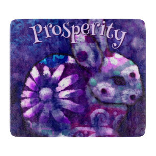 Whimsical Floral Bunny Rabbit Personalised Cutting Board