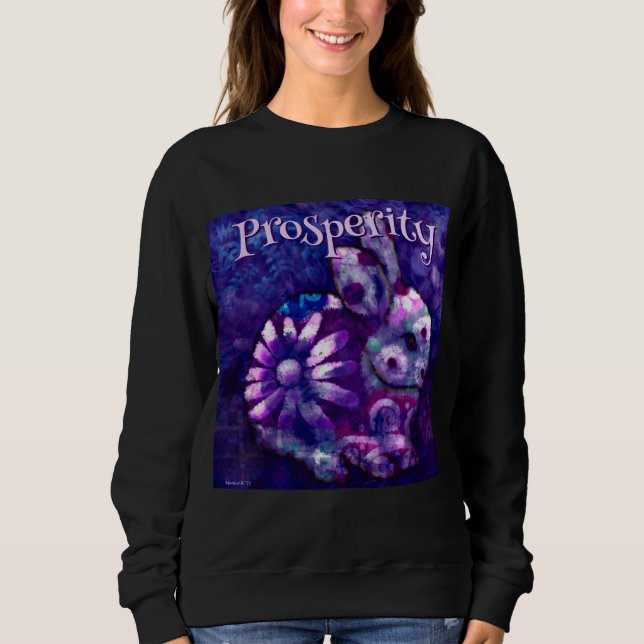 Whimsical Floral Bunny Rabbit Personalised Sweatshirt (Front)