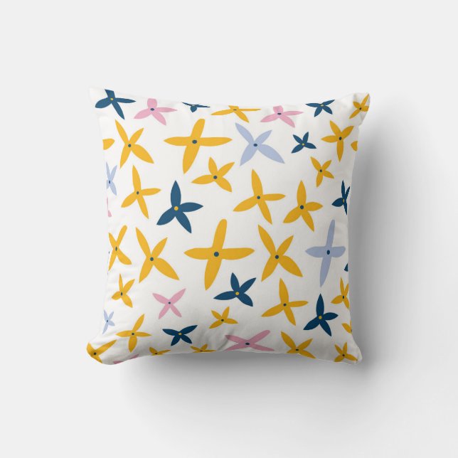 Whimsical Floral Burst Cushion (Front)