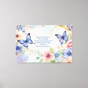 Whimsical Floral Butterfly Art Timeless Beauty Canvas Print
