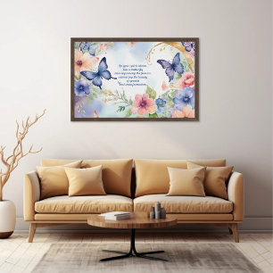 Whimsical Floral Butterfly Art Timeless Beauty Poster