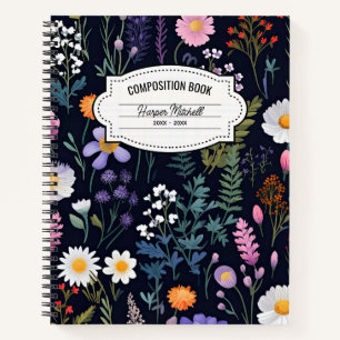 Whimsical Floral Composition Notebook