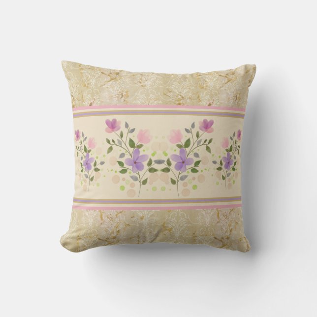 Whimsical Floral Cushion (Front)