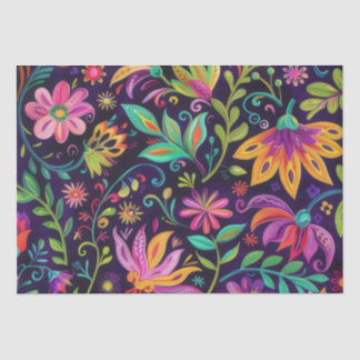 Whimsical Floral design Tissue Paper
