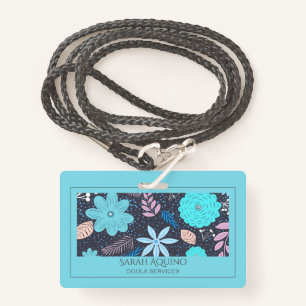 Whimsical Floral Doula Or Midwife ID Badge