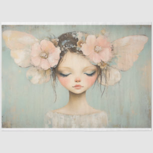 Whimsical Floral Fairy Butterfly Wings Decoupage Tissue Paper