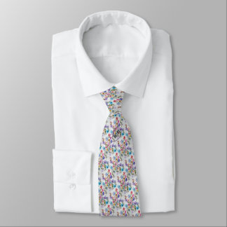 WHIMSICAL FLORAL FASHION NECK TIE