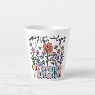 Whimsical Floral Garden Teacher Latte Mug