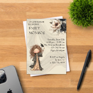 Whimsical Floral Graduation Invitation