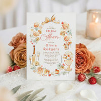 Whimsical Floral Hand Drawn Bow Fall Bridal Shower
