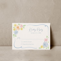 Whimsical Floral Hand Drawn Pastel Wedding