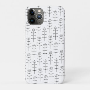Whimsical Floral Line Art in Black and White  Case-Mate iPhone Case