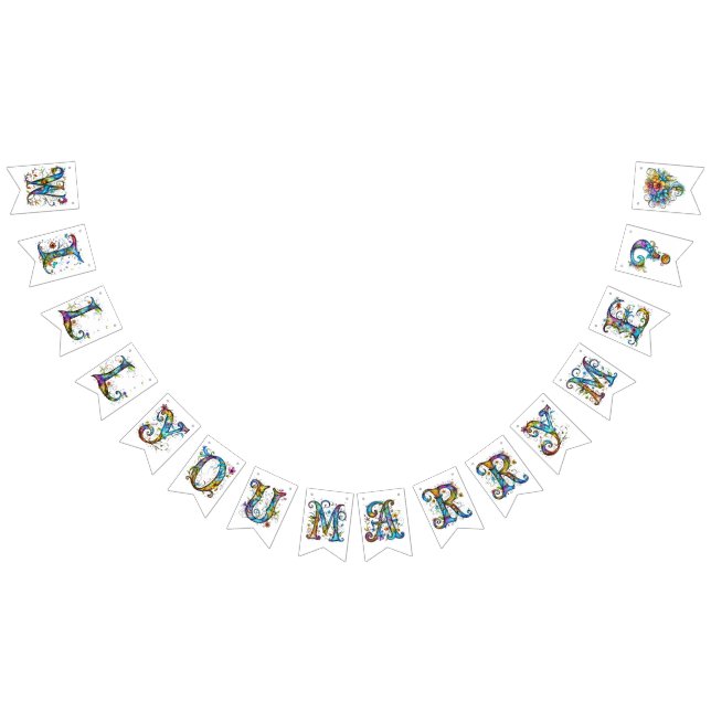 Whimsical Floral Marriage Proposal Bunting (All)