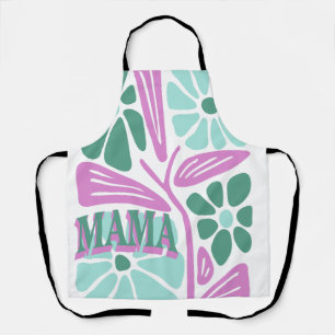 Whimsical Floral Mum Apron