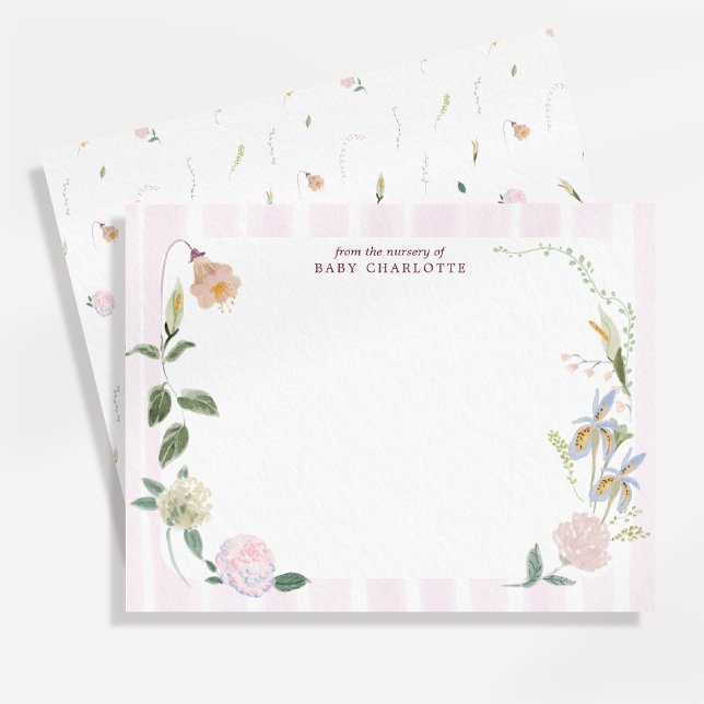 Whimsical Floral Nursery Note Card (Creator Uploaded)
