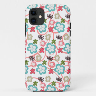 Whimsical floral pattern iPhone 11 case