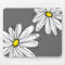 Whimsical Floral Pattern in yellow grey
