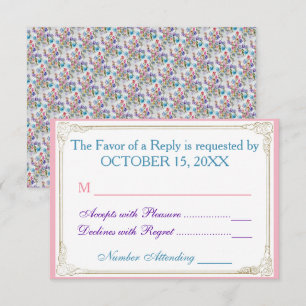 WHIMSICAL FLORAL PATTERN RSVP