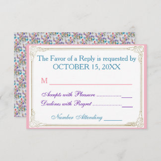 WHIMSICAL FLORAL PATTERN RSVP