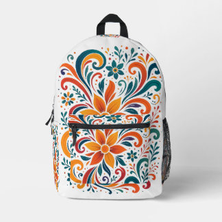 Whimsical Floral Swirl Backpack