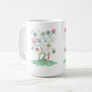 Whimsical Floral Tree Coffee Mug